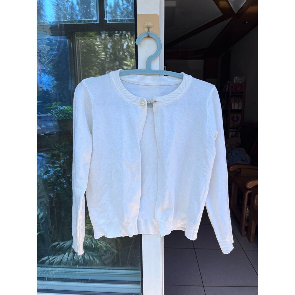 White Lightweight Long Sleeve Cardigan